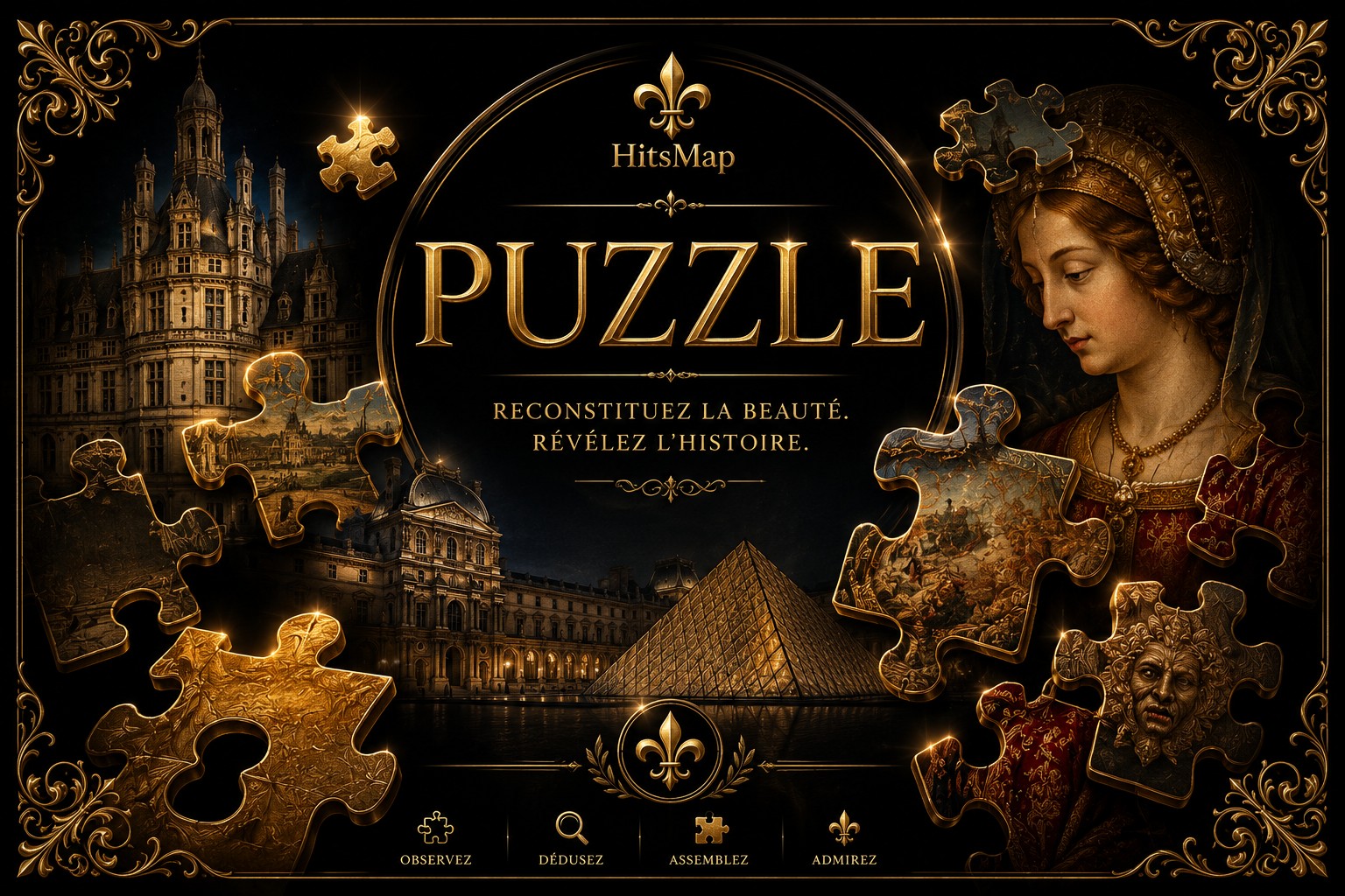 Puzzle — reconstituez la beaute, revelez l'histoire