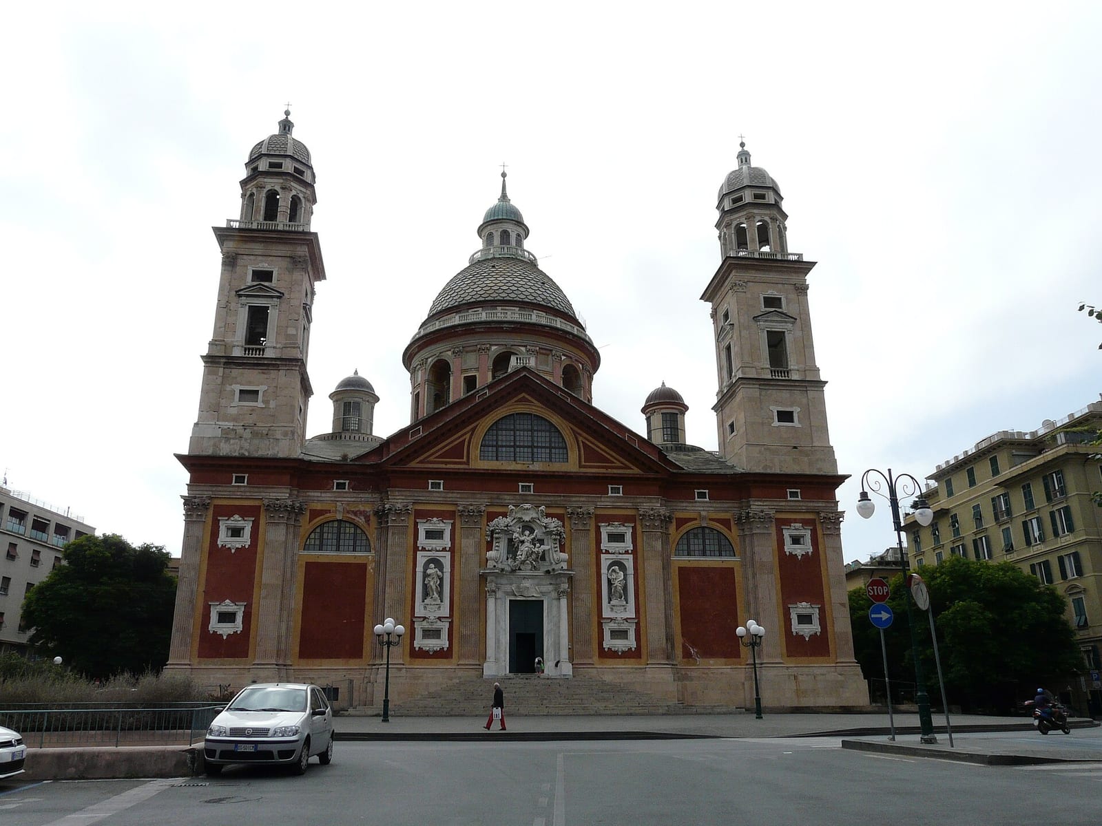 Façade de La Basilique de Carignano à Gênes