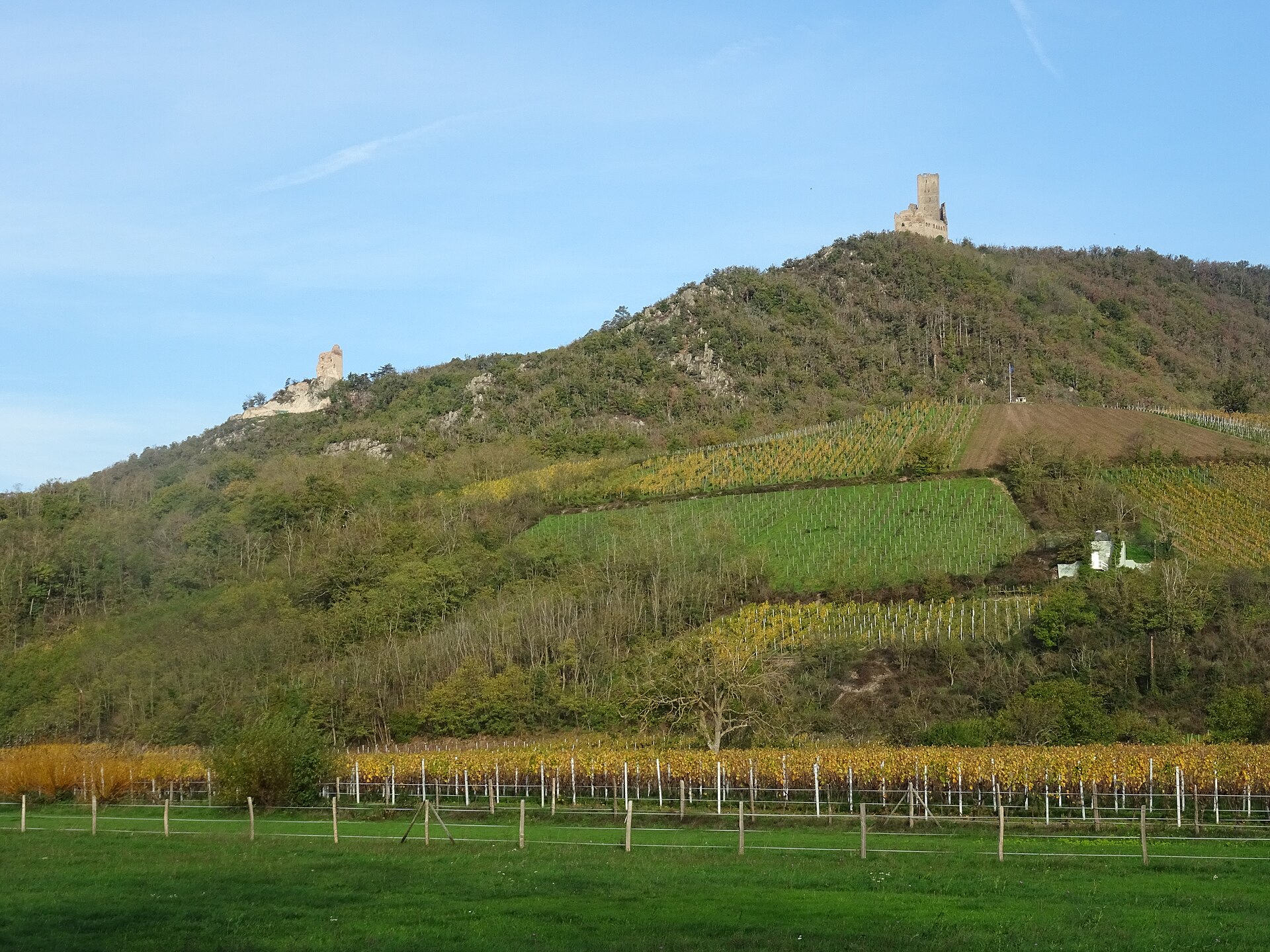 Château d'Ortenbourg — château à Scherwiller, Bas-Rhin, vue de nuit, classé mh