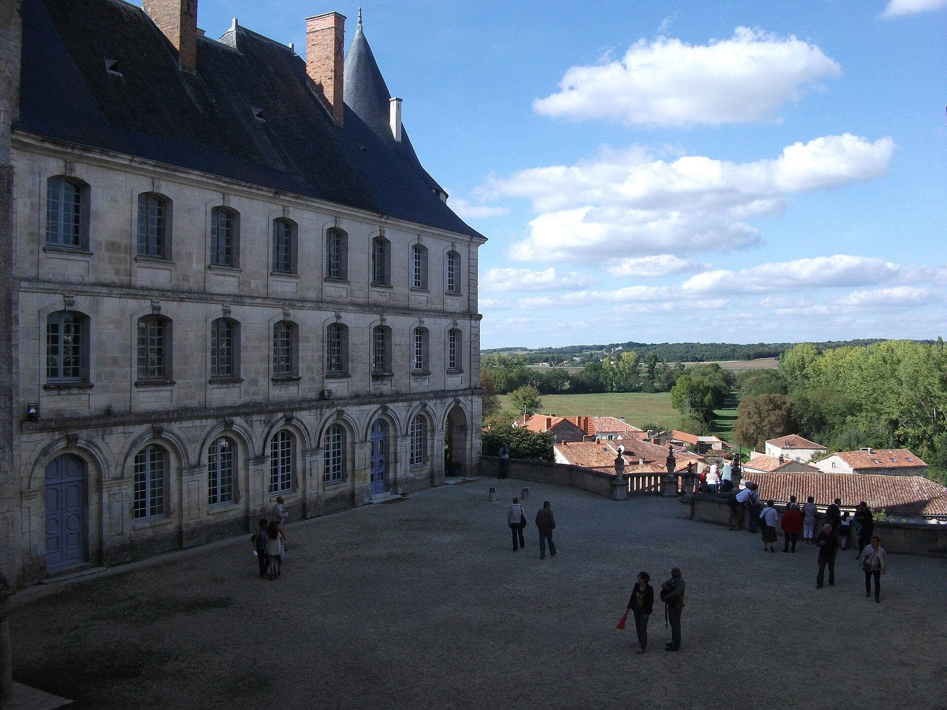 Château de la Rochefoucauld — château à La Rochefoucauld, Charente, vue de nuit, classé mh