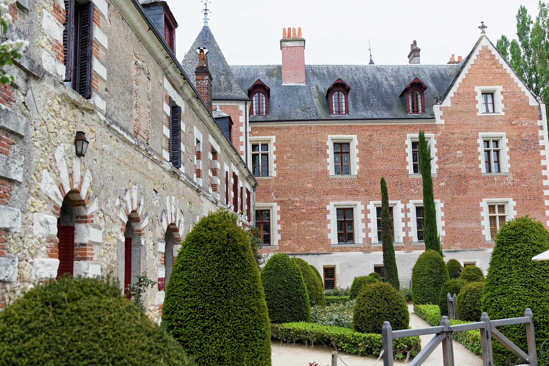 Château du Clos Lucé — château à Amboise, Indre-et-Loire, vue de nuit, classé mh