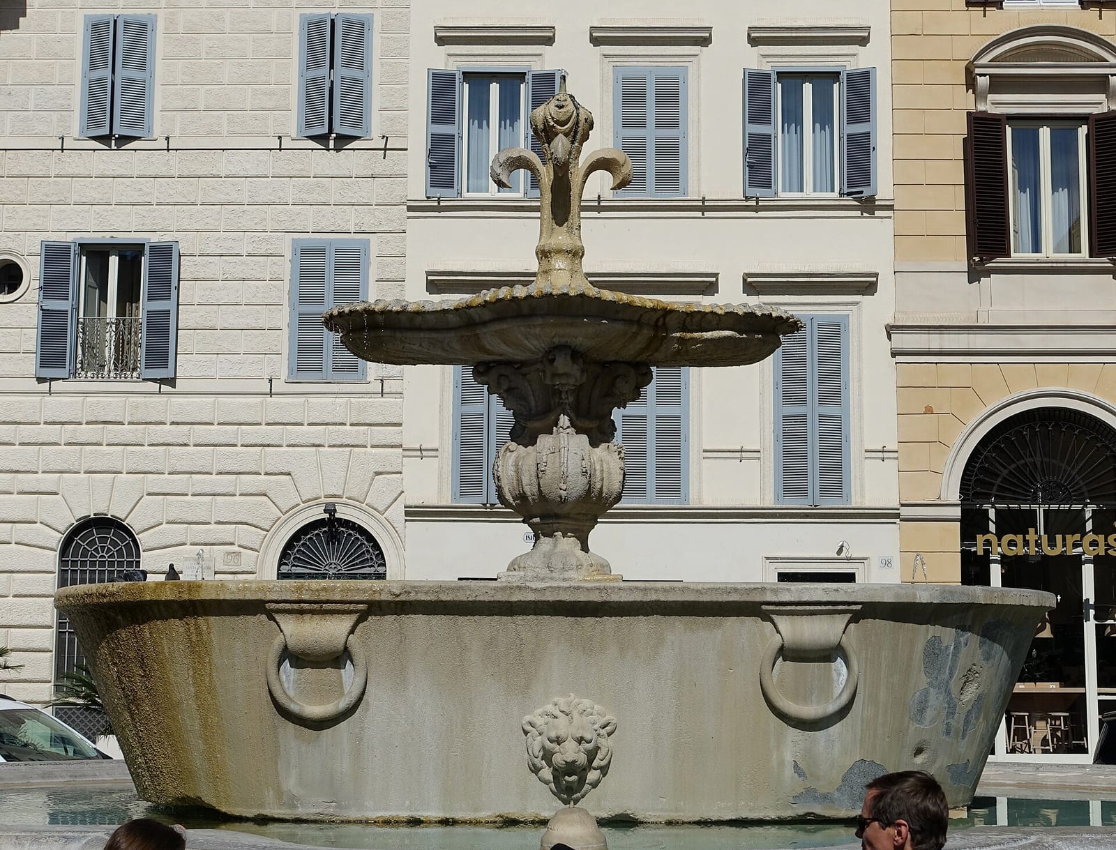 Les Fontaines de la Piazza Farnese dans son environnement