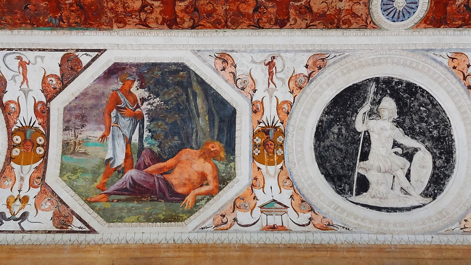 Détail de La Loggia et l'Odéon Cornaro à Padoue