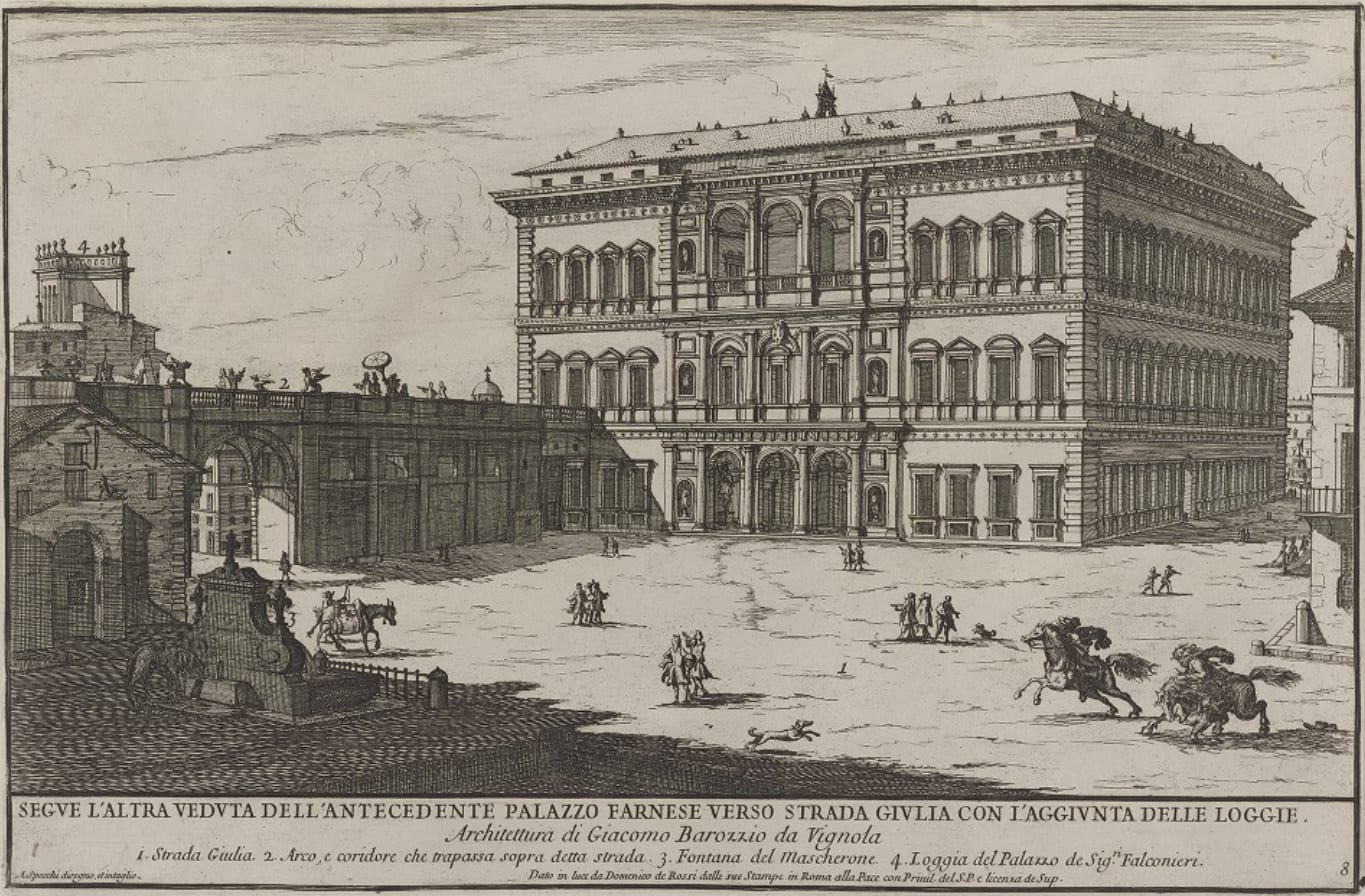 Le Palais Falconieri dans son environnement