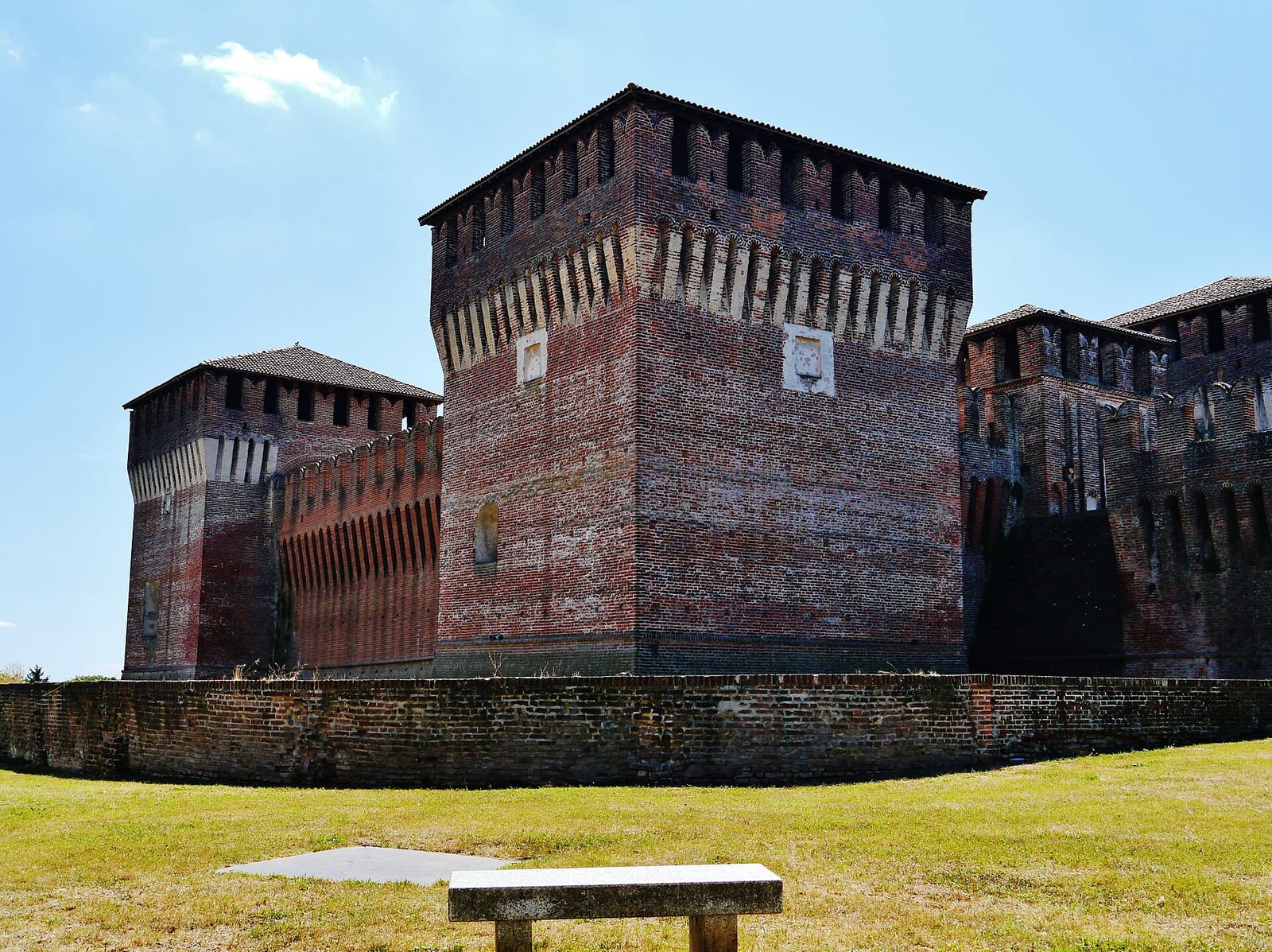 Façade de La Rocca Sforzesca de Soncino