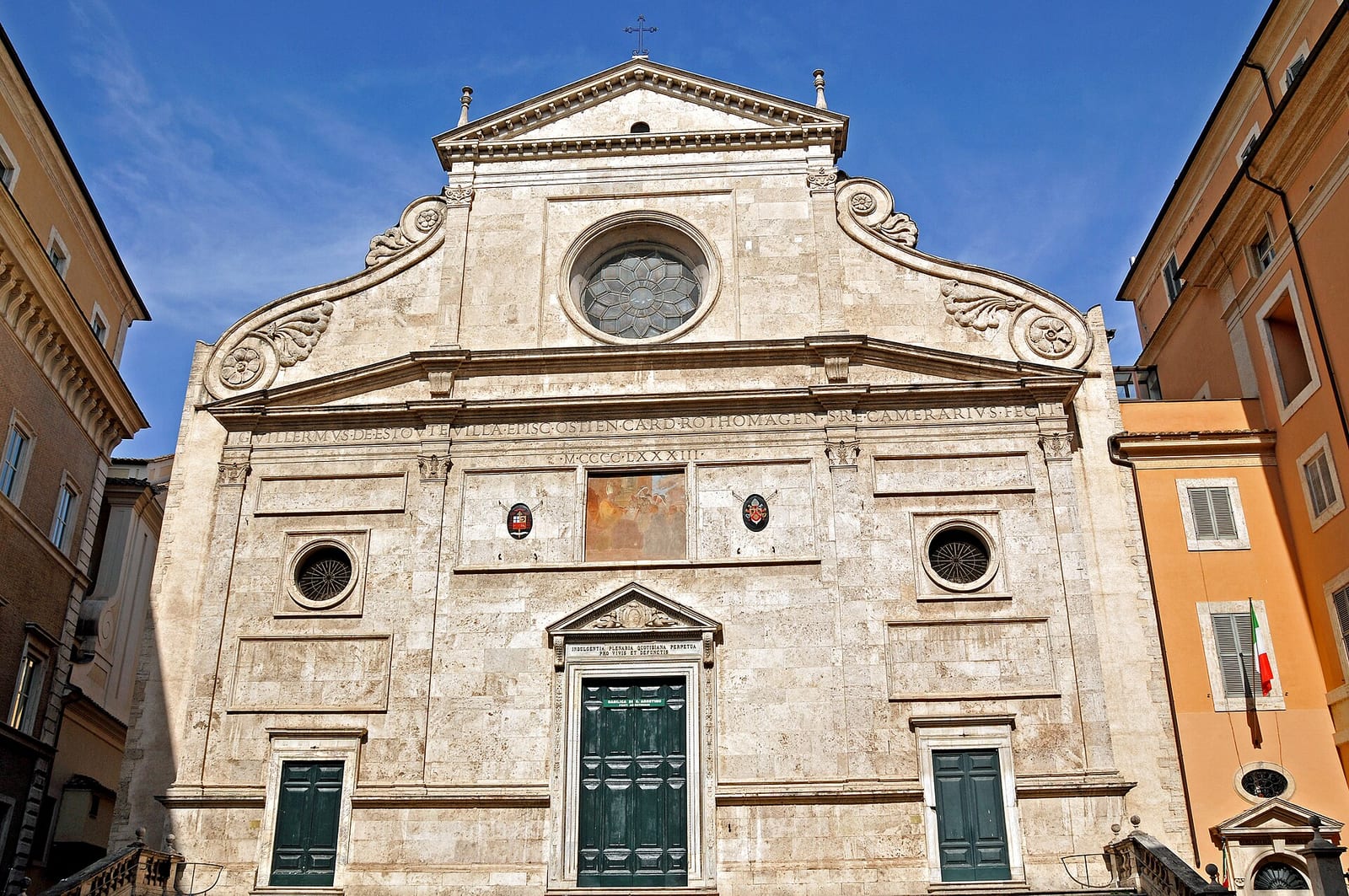 Façade de La basilique Sant'Agostino