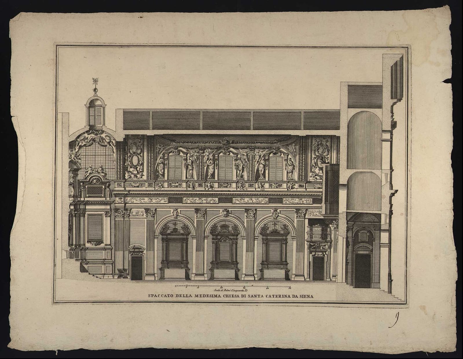 Détail de Sainte-Catherine-de-Sienne de la Via Giulia