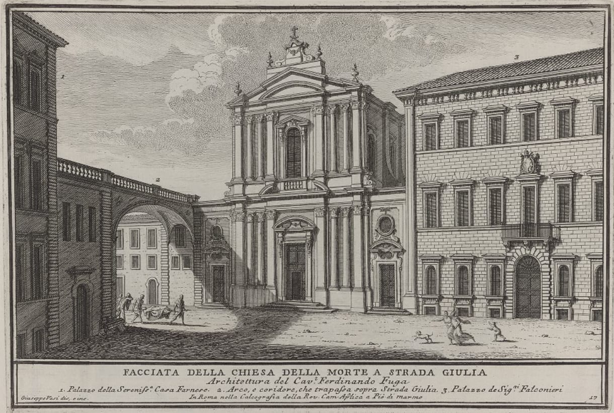 Façade de L'église Santa Maria dell'Orazione e Morte
