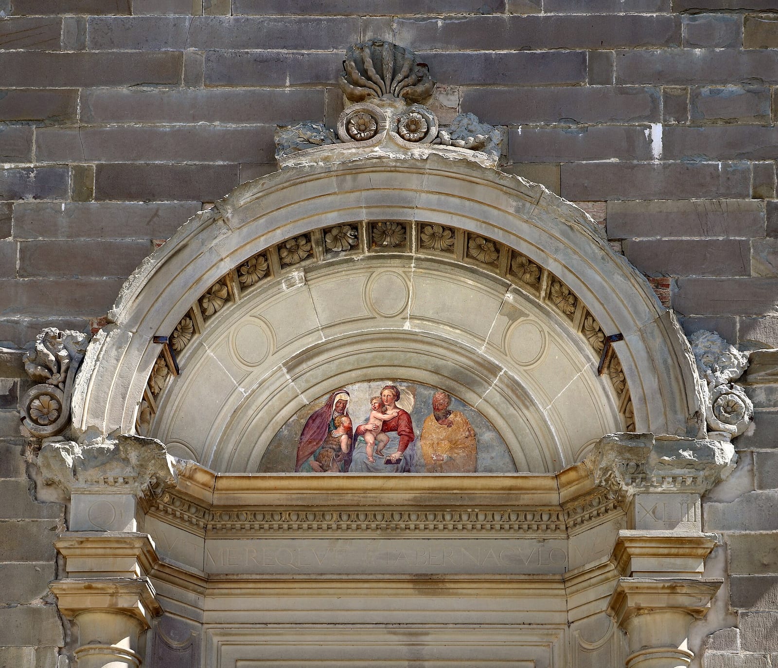 Détail de Santa Maria del Calcinaio près de Cortone
