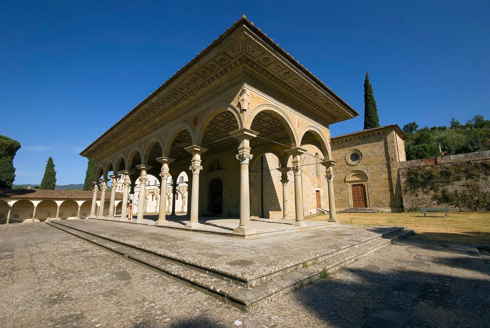 Vue de L'église Santa Maria delle Grazie à Arezzo