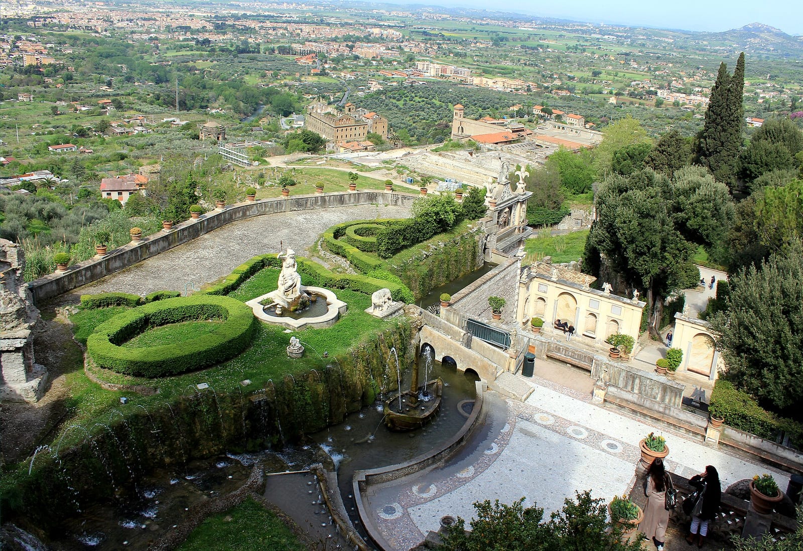 La Villa d'Este à Tivoli dans son environnement
