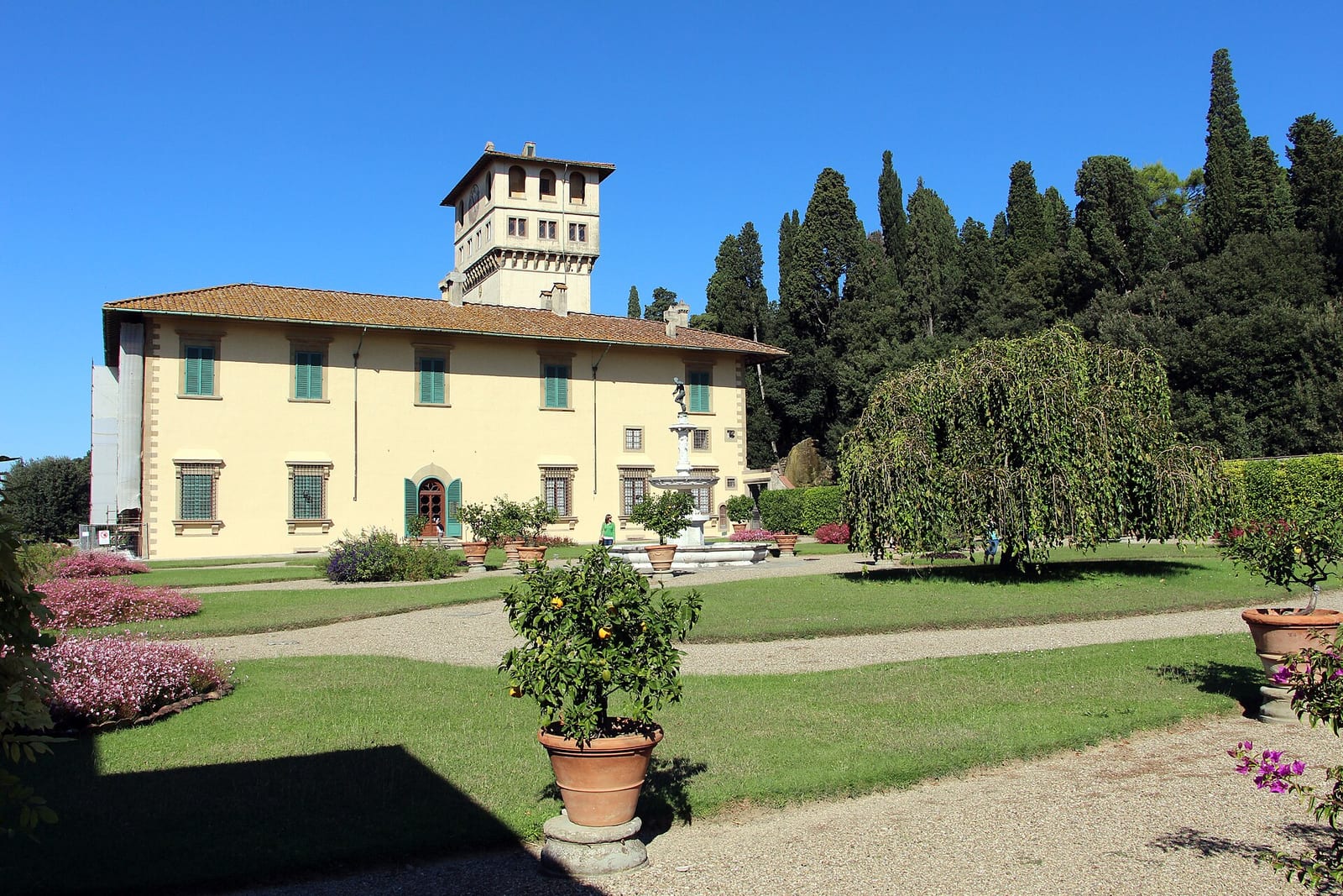 La Villa Médicis de La Petraia dans son environnement