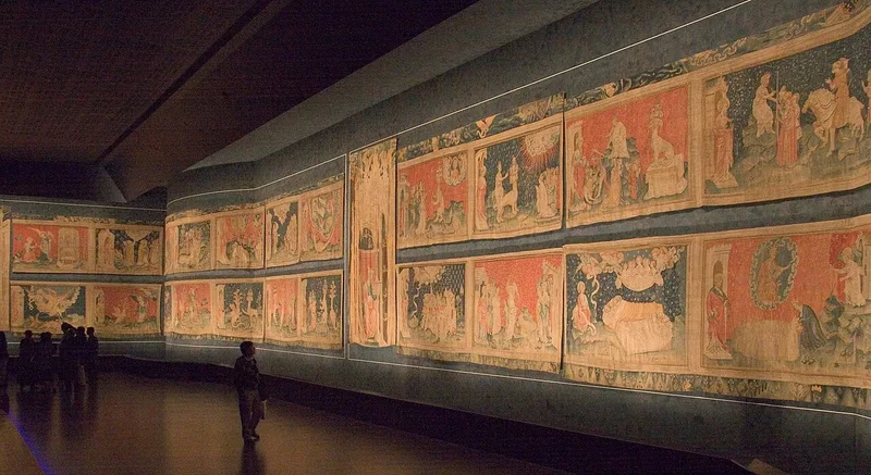 Tenture de la Vie Seigneuriale (fragment : La Promenade)