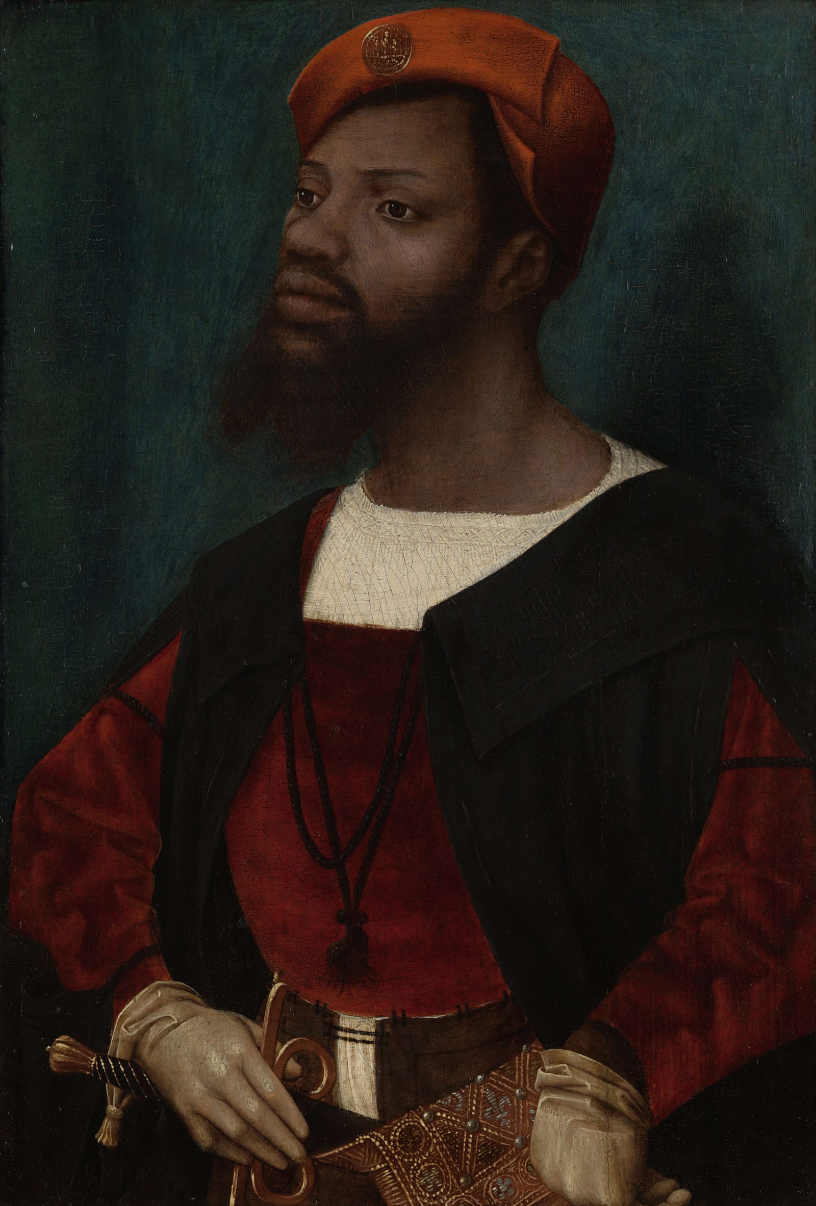 Portret van een Afrikaanse man van Jan Mostaert