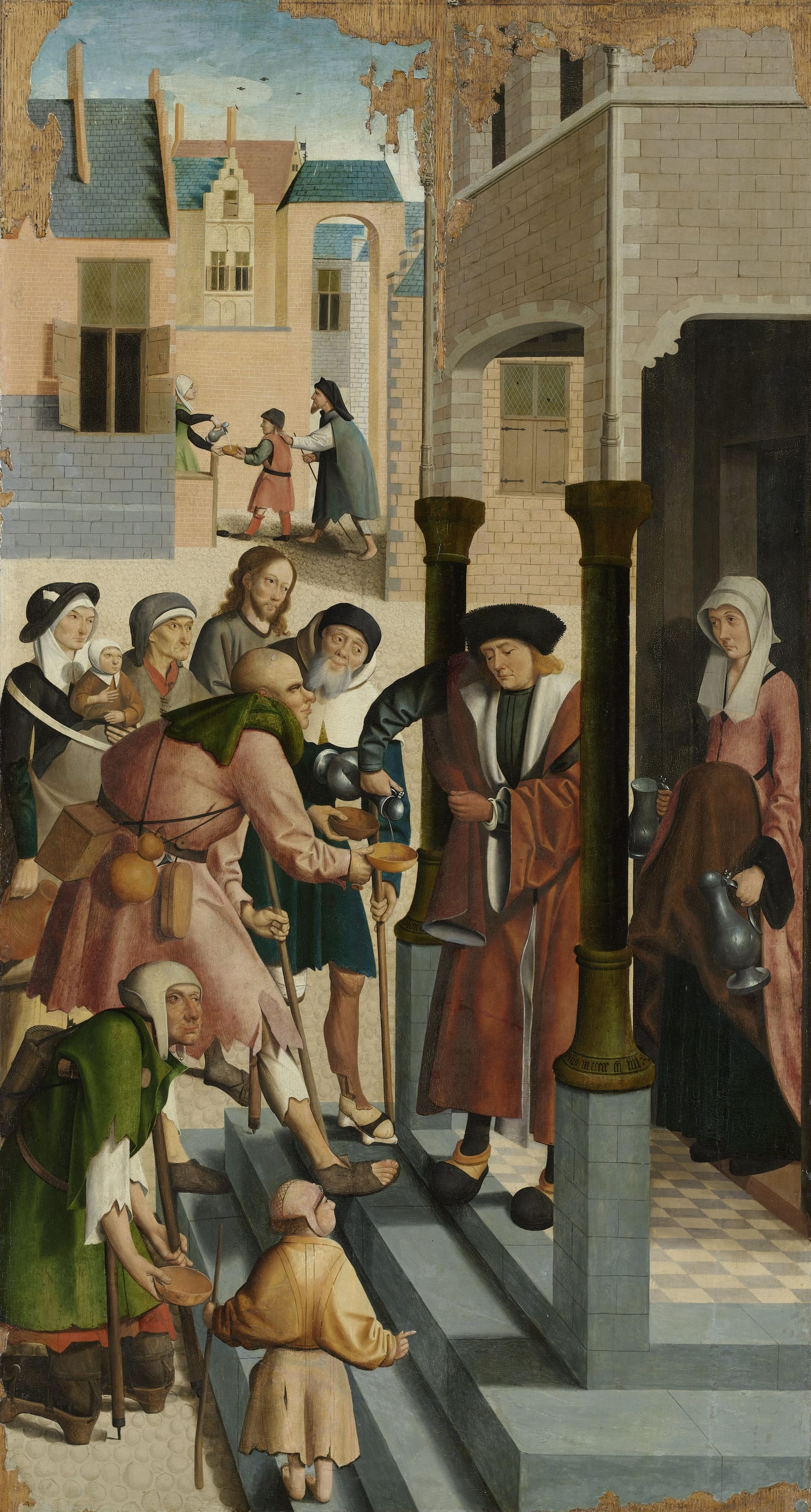 De zeven werken van barmhartigheid van de Meester van Alkmaar