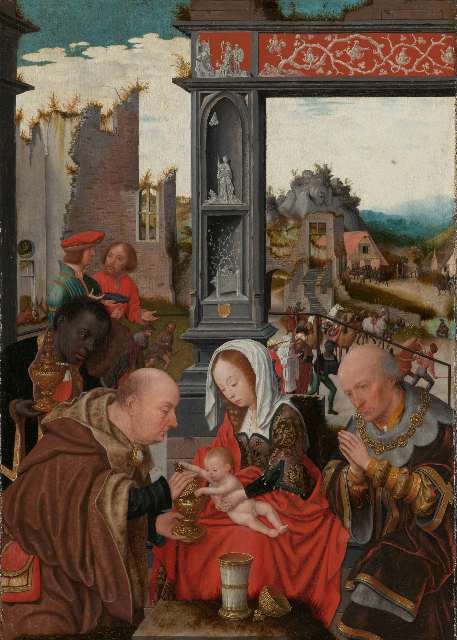 De aanbidding der koningen van Jan Mostaert
