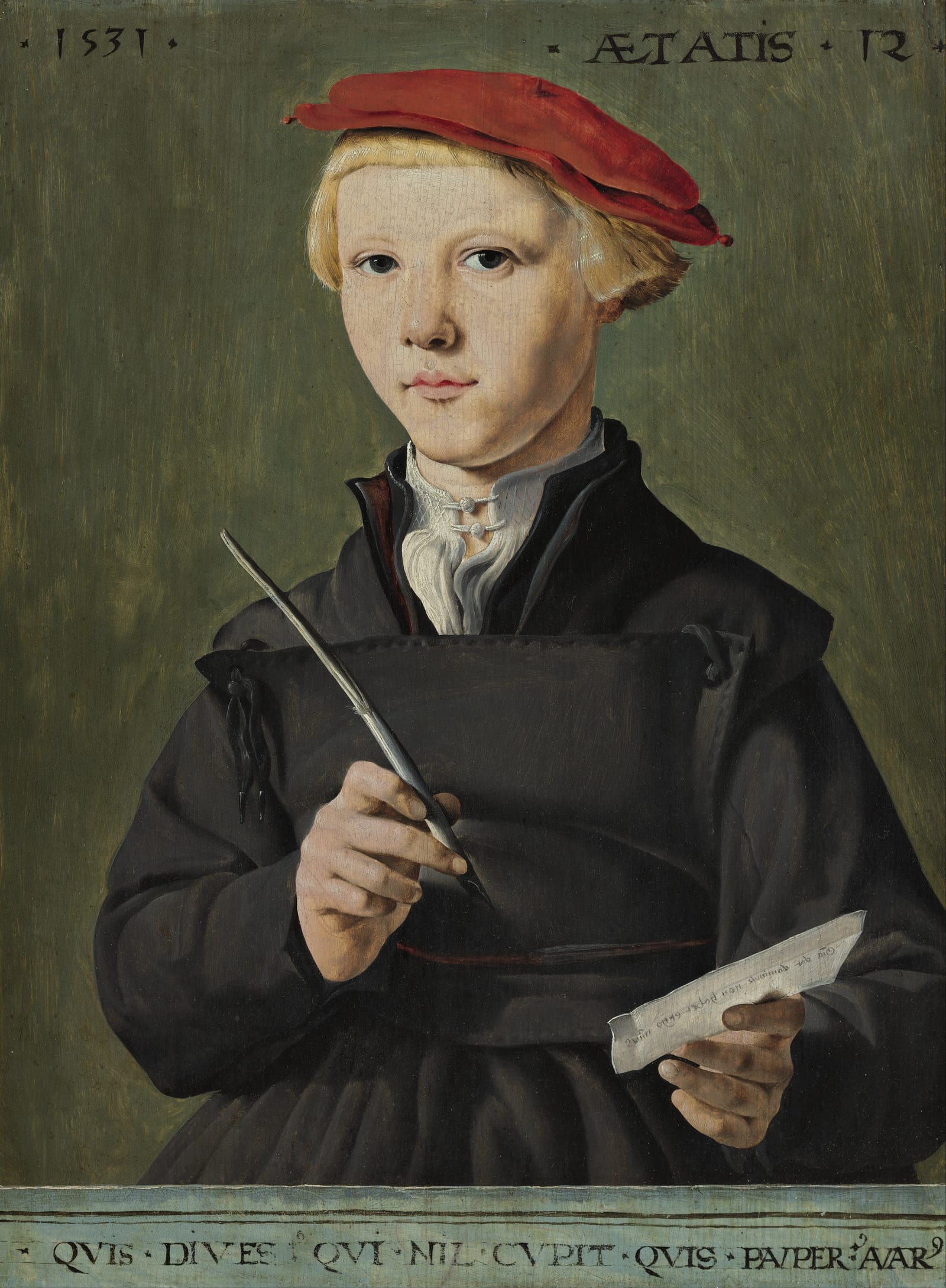 Portret van een jonge scholier — Jan van Scorel, 1531