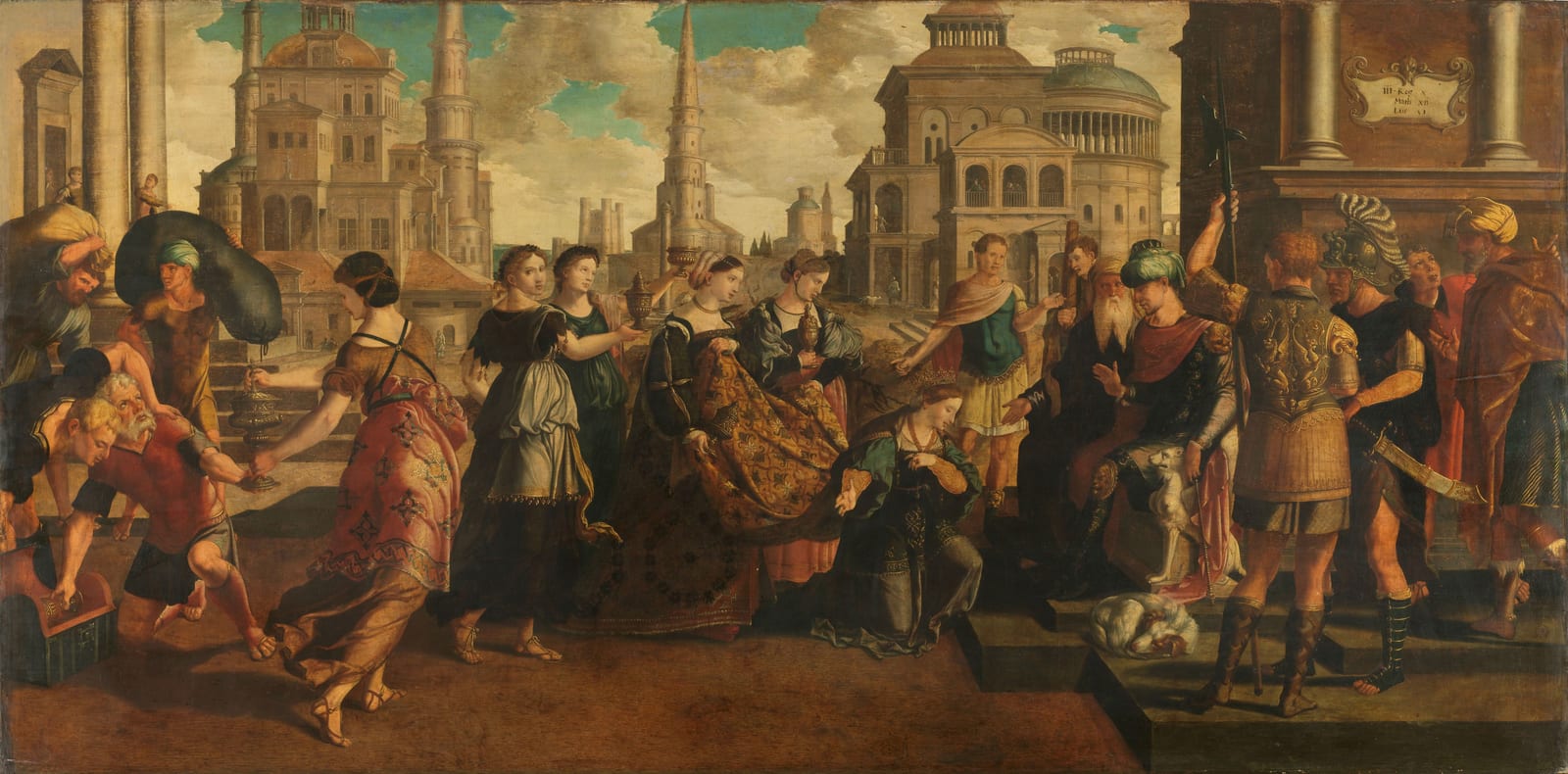 Salomo en de koningin van Sheba — Jan van Scorel, ca. 1540