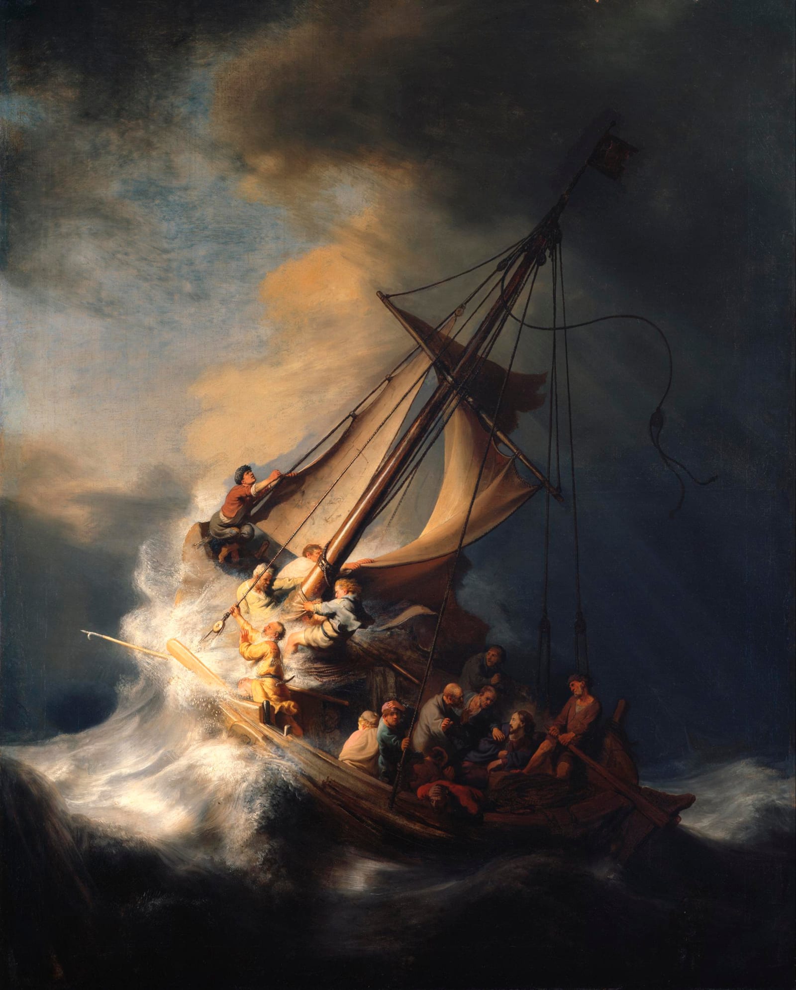 Christus in de storm op het meer van Galilea — Rembrandt (1633)