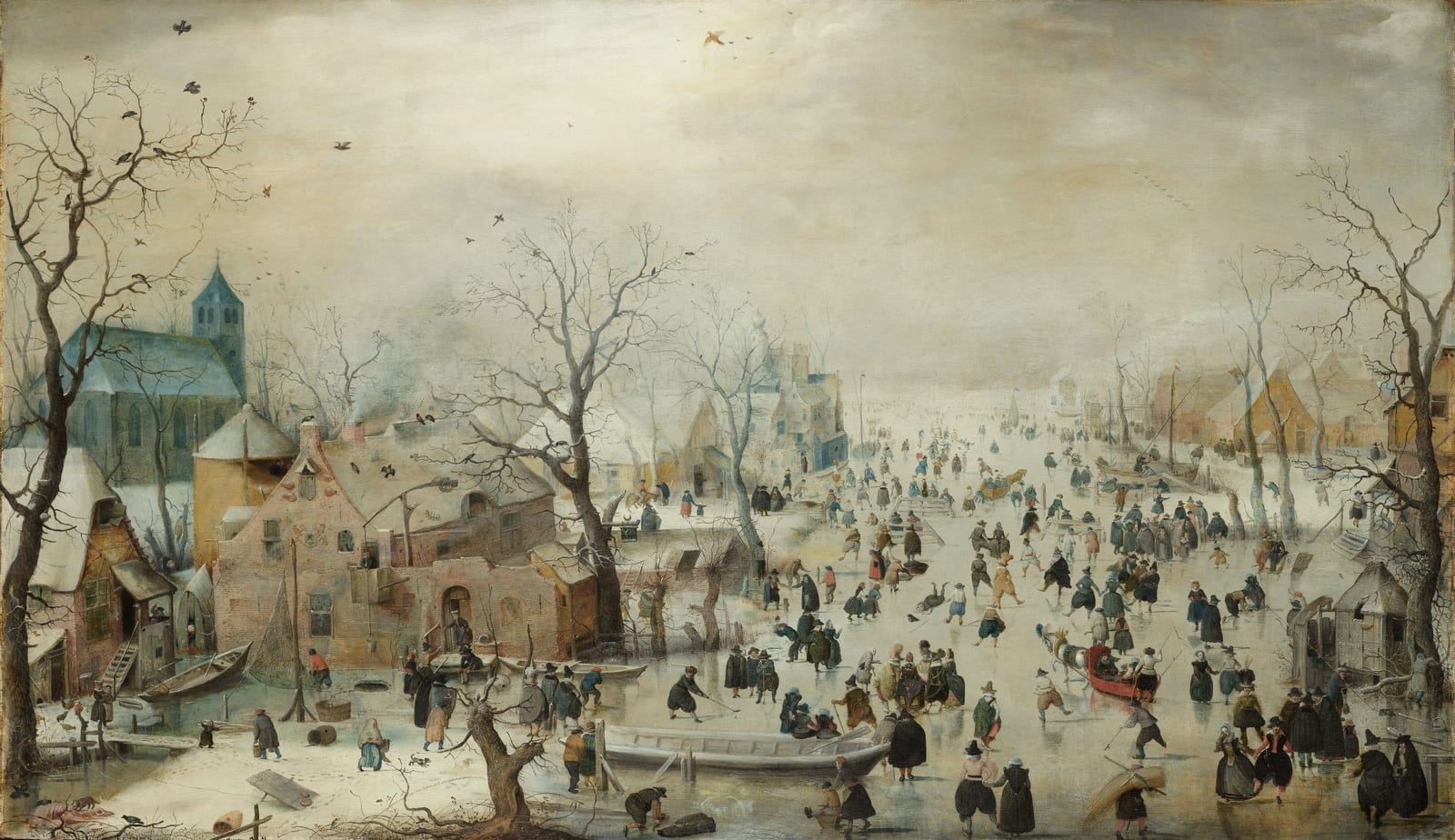 Winterlandschap met ijsvermaak — Hendrick Avercamp (ca. 1608)