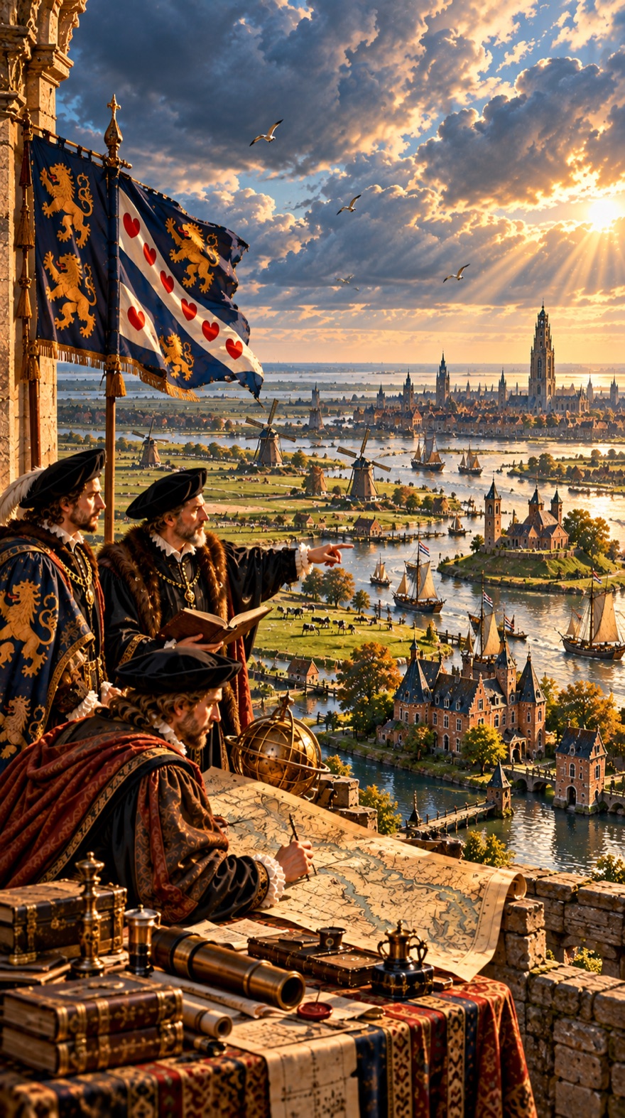 Carte des sites Renaissance en Frise et Groningue
