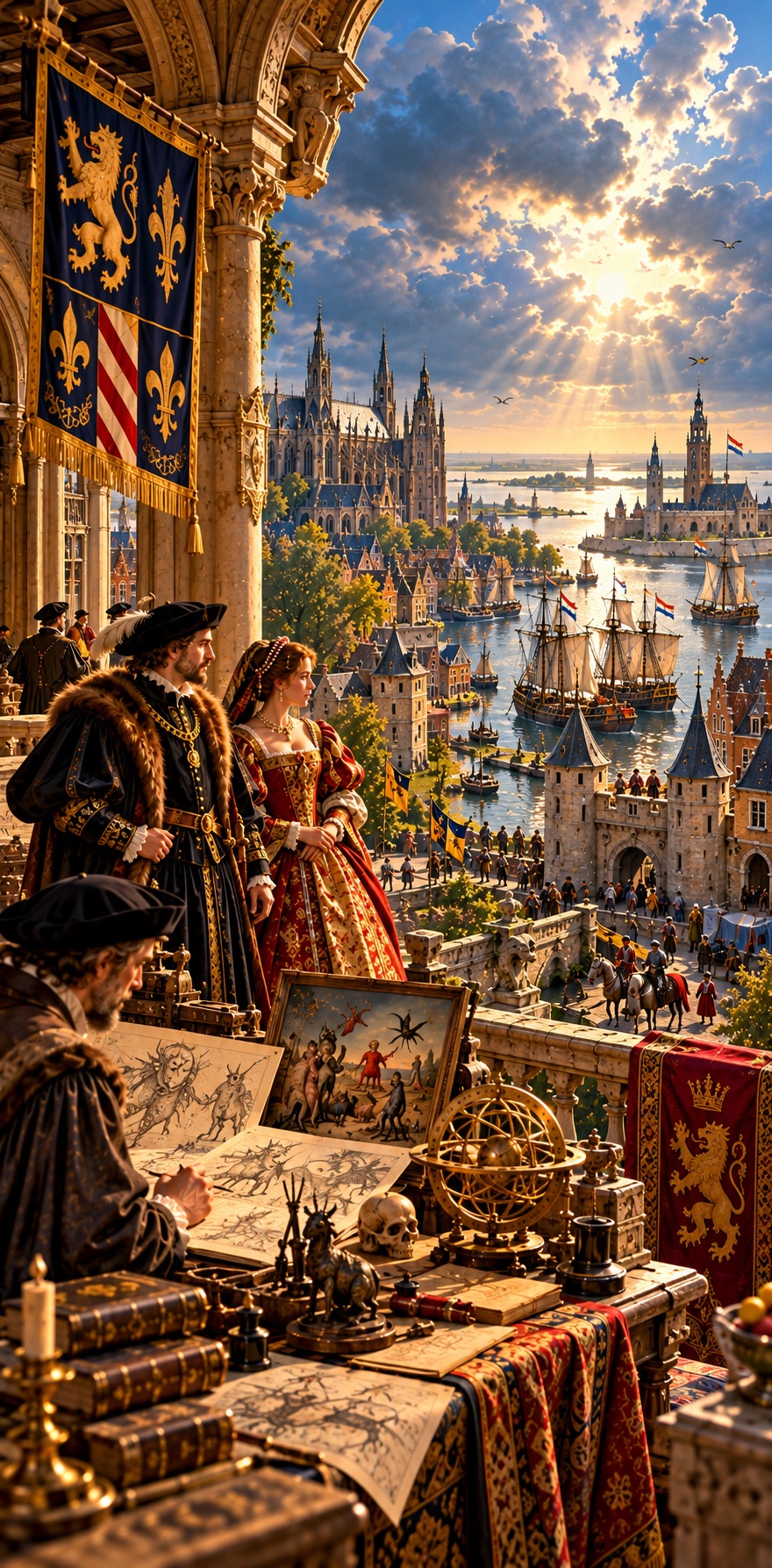 Carte des sites Renaissance en Zélande et Brabant