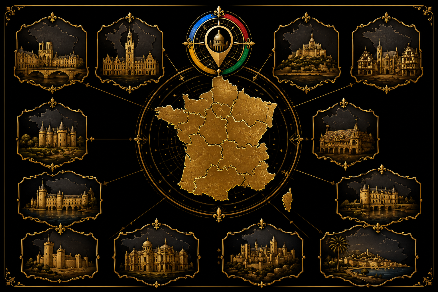 Les 12 régions de France à la Renaissance
